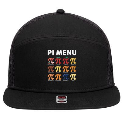 Pie Menu Funny Pi Day Pi 3 7 Panel Mesh Trucker Snapback Hat