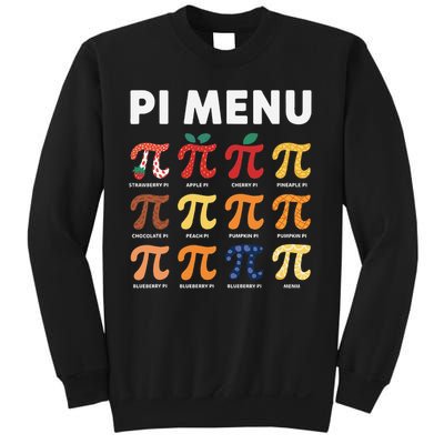 Pie Menu Funny Pi Day Pi 3 Sweatshirt