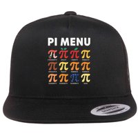 Pie Menu Funny Pi Day Pi 3 Flat Bill Trucker Hat