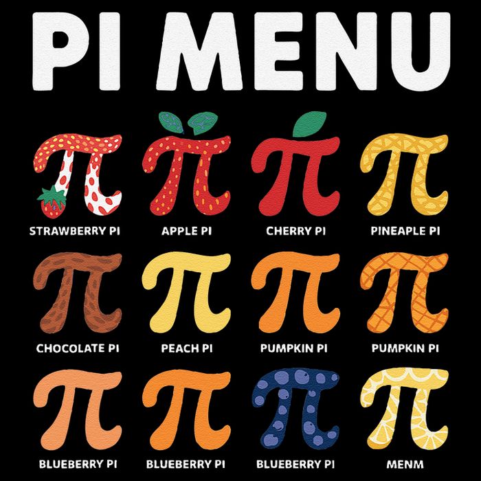 Pie Menu Funny Pi Day Pi 3 Premium T-Shirt