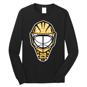 Penguins Marcandré Fleury Number 29 Flower Mask Long Sleeve Shirt