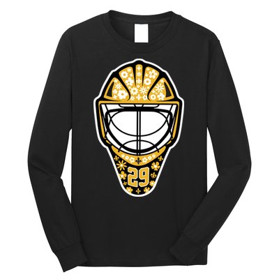 Penguins Marcandré Fleury Number 29 Flower Mask Long Sleeve Shirt