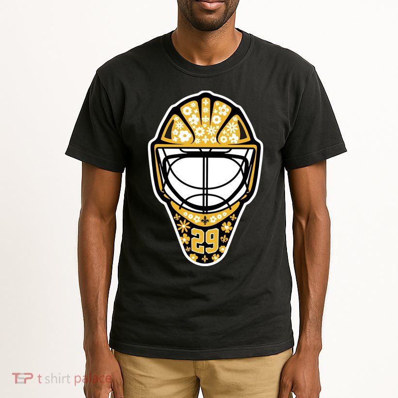 Penguins Marcandré Fleury Number 29 Flower Mask Tall T-Shirt