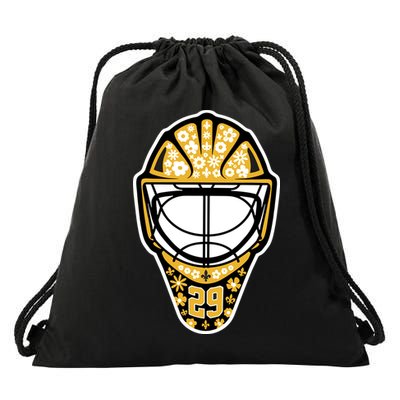 Penguins Marcandré Fleury Number 29 Flower Mask Drawstring Bag