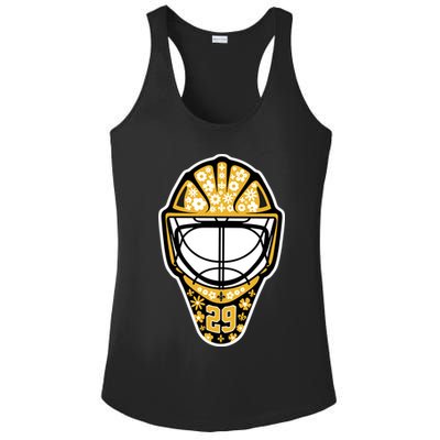 Penguins Marcandré Fleury Number 29 Flower Mask Ladies PosiCharge Competitor Racerback Tank