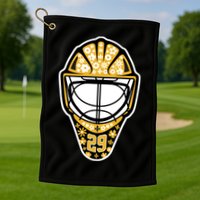 Penguins Marcandré Fleury Number 29 Flower Mask Golf Towel