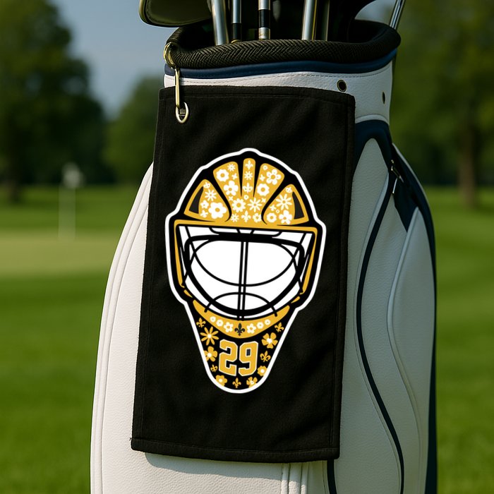 Penguins Marcandré Fleury Number 29 Flower Mask Golf Towel