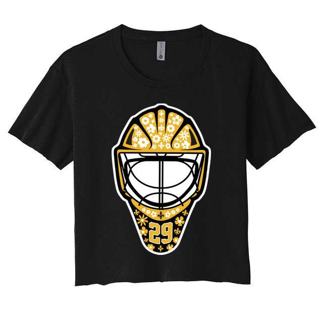 Penguins Marcandré Fleury Number 29 Flower Mask Crop Top