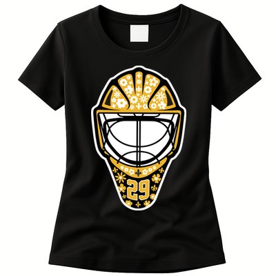 Penguins Marcandré Fleury Number 29 Flower Mask Womens T-Shirt
