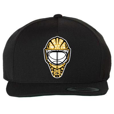 Penguins Marcandré Fleury Number 29 Flower Mask Wool Snapback Cap