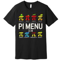 Pie Menu Funny Pi Day Pi 3 Premium T-Shirt
