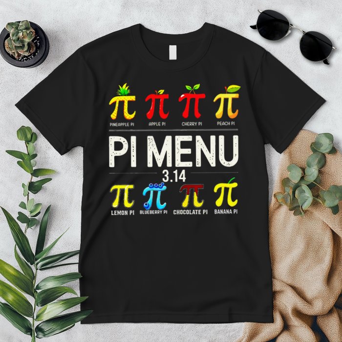 Pie Menu Funny Pi Day Pi 3 Premium T-Shirt