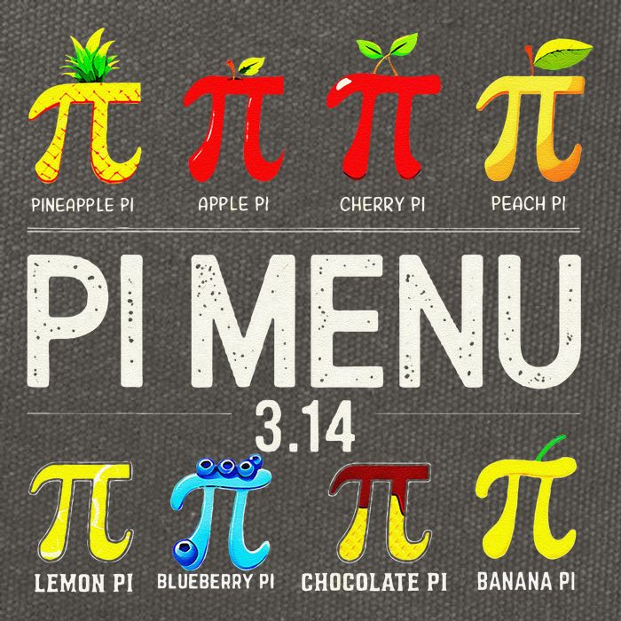Pie Menu Funny Pi Day Pi 3 Cotton Canvas Backpack