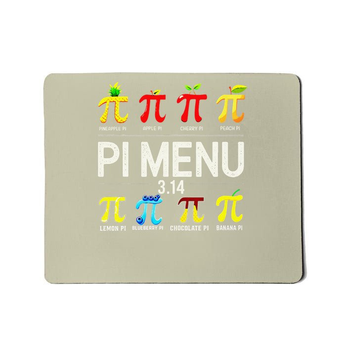 Pie Menu Funny Pi Day Pi 3 Mousepad