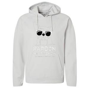 Pardon My French Frenchie Bulldog Performance Fleece Hoodie