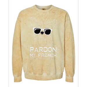 Pardon My French Frenchie Bulldog Colorblast Crewneck Sweatshirt