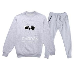 Pardon My French Frenchie Bulldog Premium Crewneck Sweatsuit Set