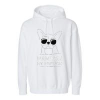 Pardon My French Frenchie Bulldog Garment-Dyed Fleece Hoodie