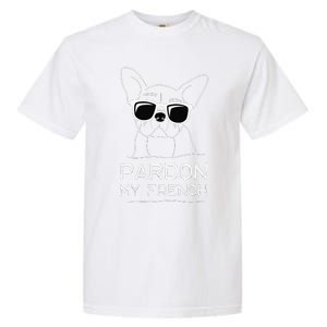 Pardon My French Frenchie Bulldog Garment-Dyed Heavyweight T-Shirt