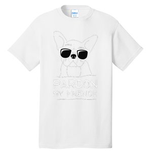 Pardon My French Frenchie Bulldog Tall T-Shirt