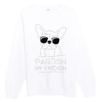 Pardon My French Frenchie Bulldog Premium Crewneck Sweatshirt