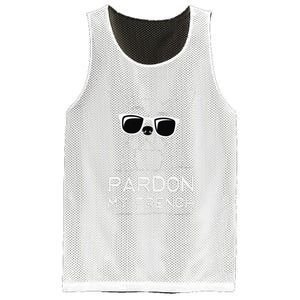 Pardon My French Frenchie Bulldog Mesh Reversible Basketball Jersey Tank