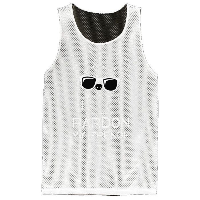 Pardon My French Frenchie Bulldog Mesh Reversible Basketball Jersey Tank