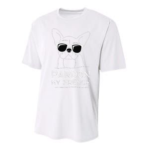 Pardon My French Frenchie Bulldog Performance Sprint T-Shirt