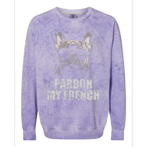 Pardon My French Bulldog Frenchie Lover Colorblast Crewneck Sweatshirt