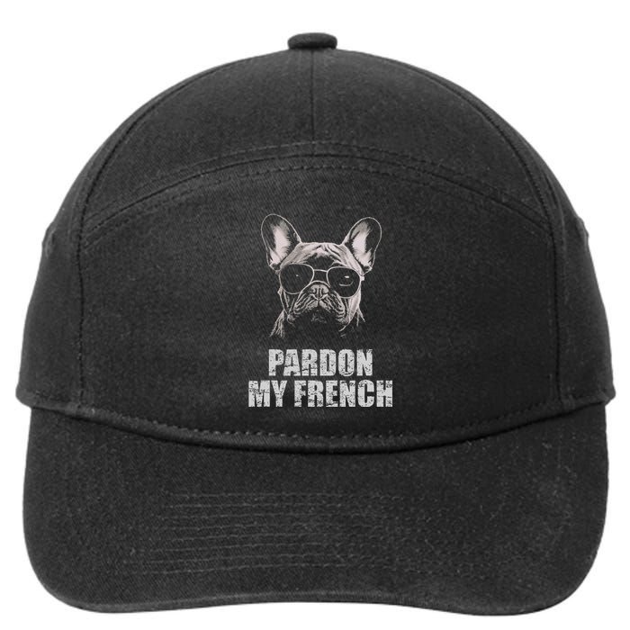 Pardon My French Bulldog Frenchie Lover 7-Panel Snapback Hat