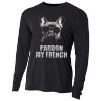 Pardon My French Bulldog Frenchie Lover Cooling Performance Long Sleeve Crew