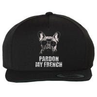 Pardon My French Bulldog Frenchie Lover Wool Snapback Cap