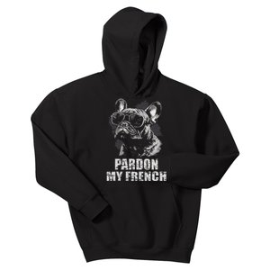 Pardon My French Bulldog Frenchie Lover Kids Hoodie