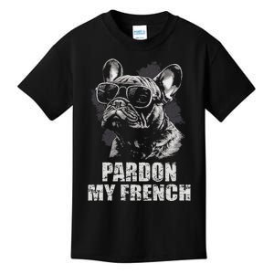 Pardon My French Bulldog Frenchie Lover Kids T-Shirt