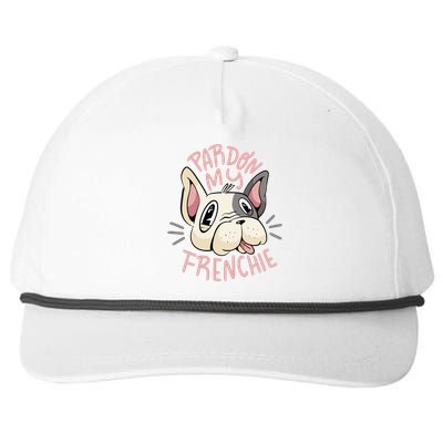 Pardon My Frenchie Bulldog Snapback Five-Panel Rope Hat