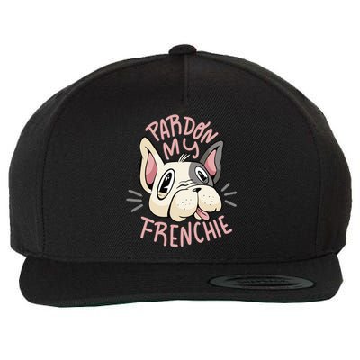 Pardon My Frenchie Bulldog Wool Snapback Cap