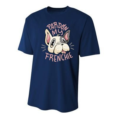 Pardon My Frenchie Bulldog Youth Performance Sprint T-Shirt