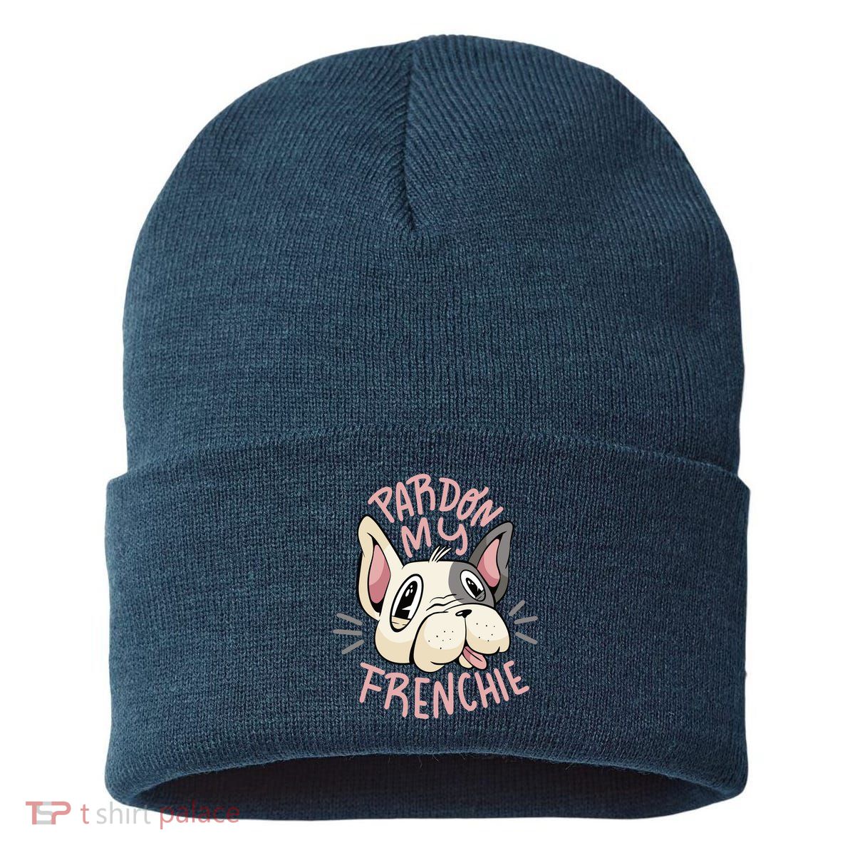 Pardon My Frenchie Bulldog Sustainable Knit Beanie