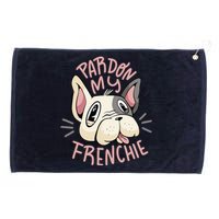 Pardon My Frenchie Bulldog Grommeted Golf Towel