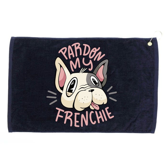 Pardon My Frenchie Bulldog Grommeted Golf Towel