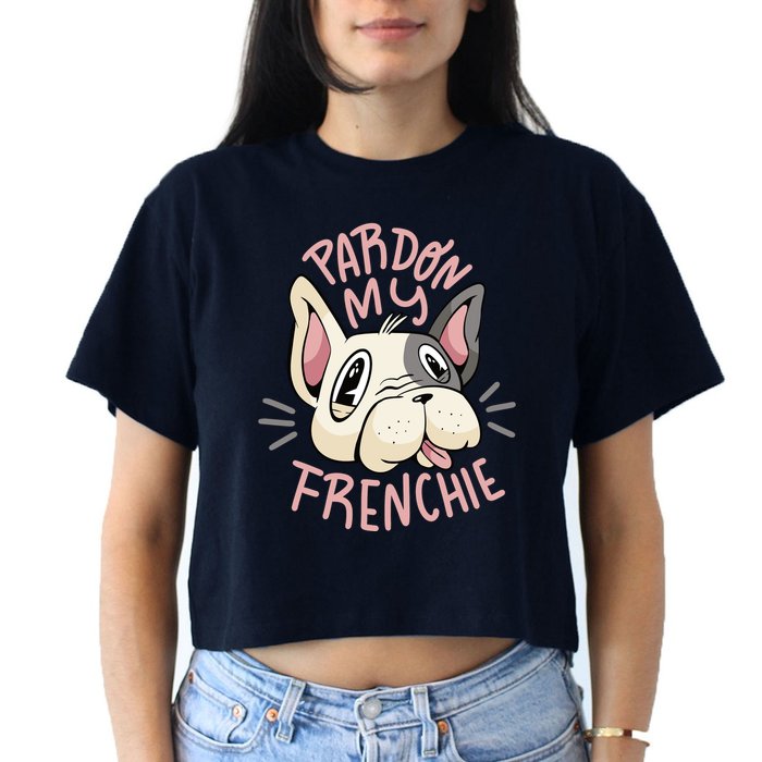 Pardon My Frenchie Bulldog Crop Top