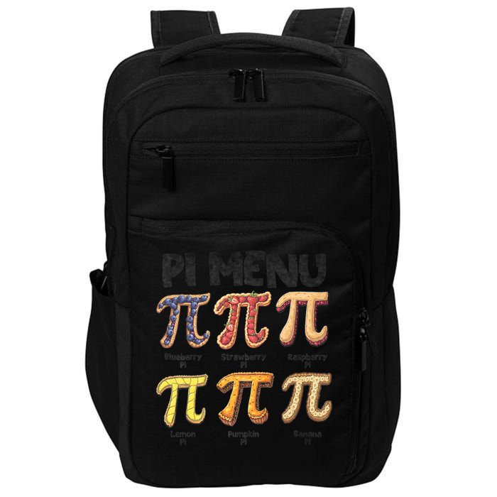 Pi Menu Funny Math Teacher Pi Day 3.14 Pie Impact Tech Backpack