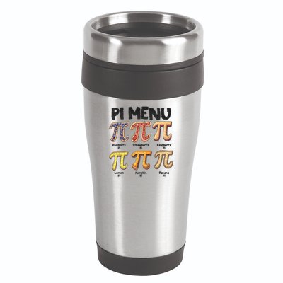 Pi Menu Funny Math Teacher Pi Day 3.14 Pie 16oz Travel Tumbler