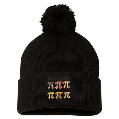 Pi Menu Funny Math Teacher Pi Day 3.14 Pie Pom Pom 12in Knit Beanie