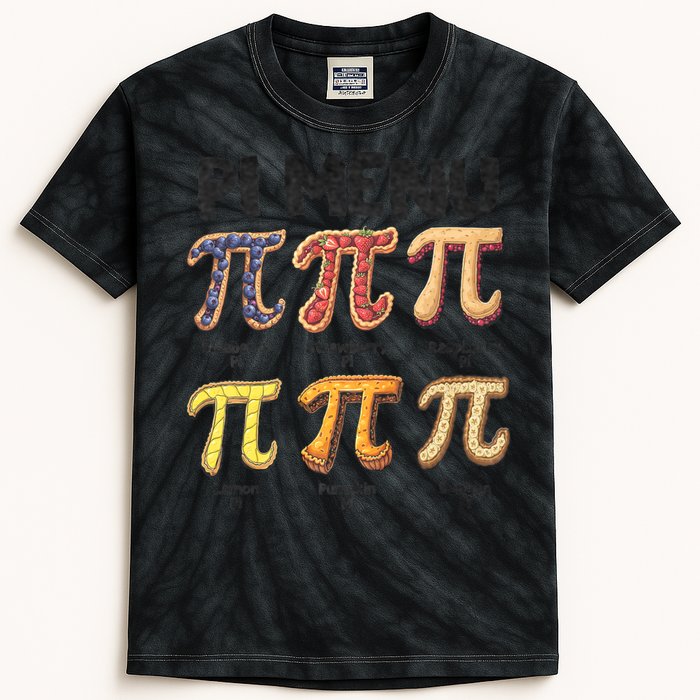 Pi Menu Funny Math Teacher Pi Day 3.14 Pie Kids Tie-Dye T-Shirt