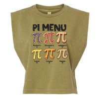 Pi Menu Funny Math Teacher Pi Day 3.14 Pie Garment-Dyed Women's Muscle Tee