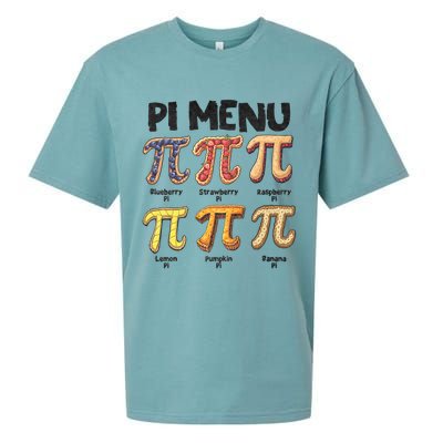Pi Menu Funny Math Teacher Pi Day 3.14 Pie Sueded Cloud Jersey T-Shirt