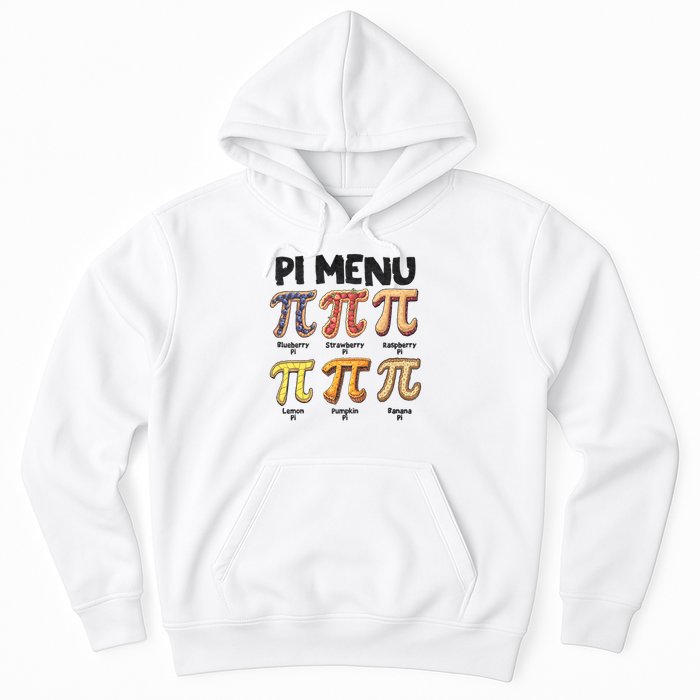 Pi Menu Funny Math Teacher Pi Day 3.14 Pie Hoodie