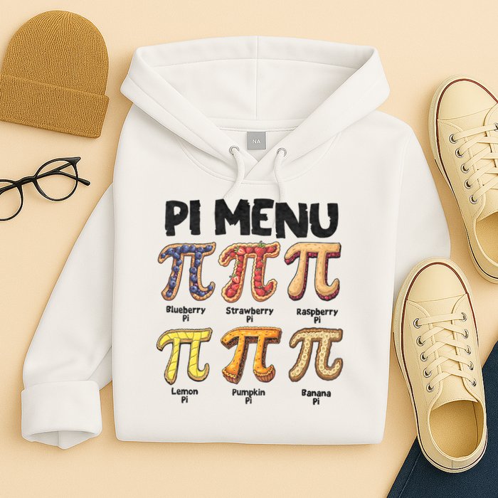 Pi Menu Funny Math Teacher Pi Day 3.14 Pie Hoodie