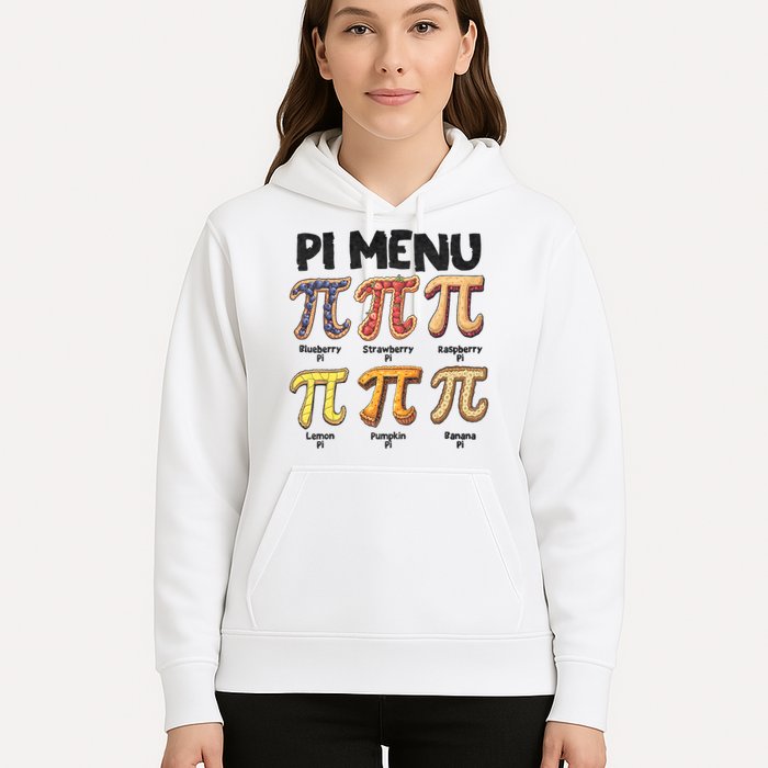 Pi Menu Funny Math Teacher Pi Day 3.14 Pie Hoodie